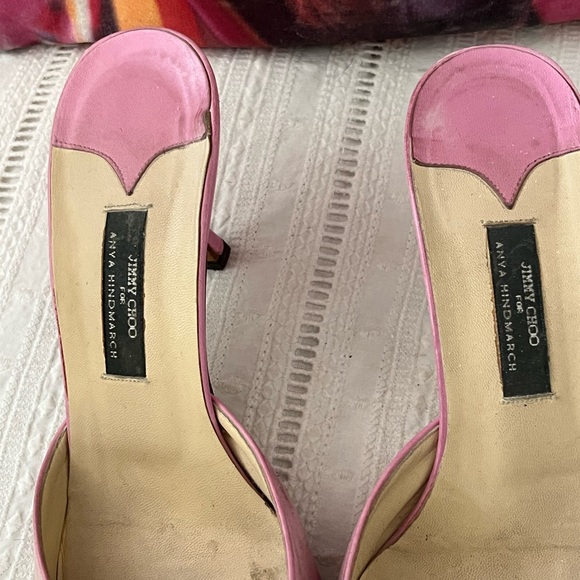 Jimmy Choo slides, size 40, matching bag (Anya Hindmarch) - Picture 2 of 3